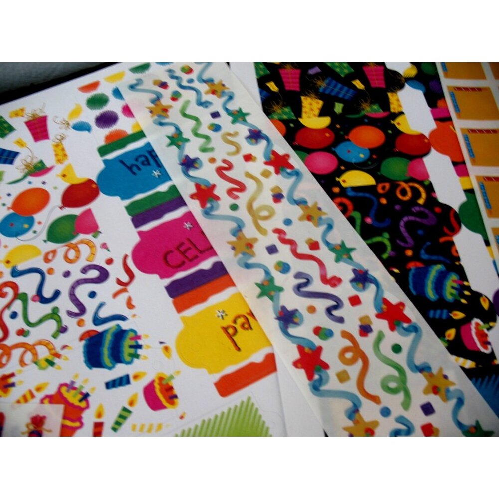 Creative Memories and more CELEBRATE Stickers (Party, Birthday,)  Gr Lengths